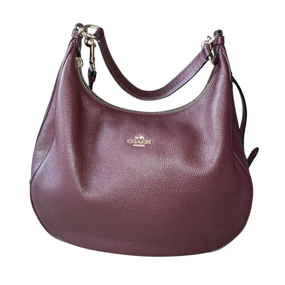 COACH F38259 LEATHER‎ HARLEY HOBO SHOULDER BAG Oxblood Burgundy Color Crossbody